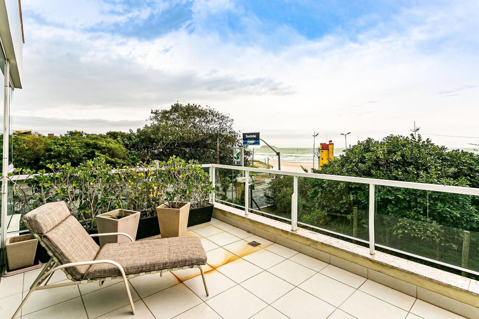 Apartamento Vista Mar | Sacada Ampla Com Churrasqueira #csa01d Florianopolis